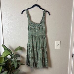 Lucky Brand Green Floral Mini Dress